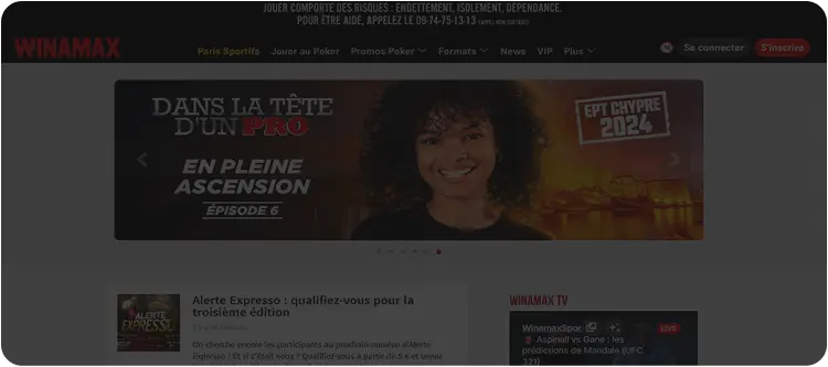 Winamax – interface de poker en ligne et tournois